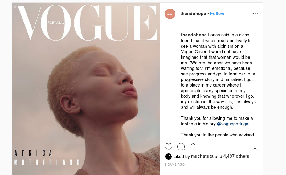 Résultat de recherche d'images pour "thando hopa vogue"