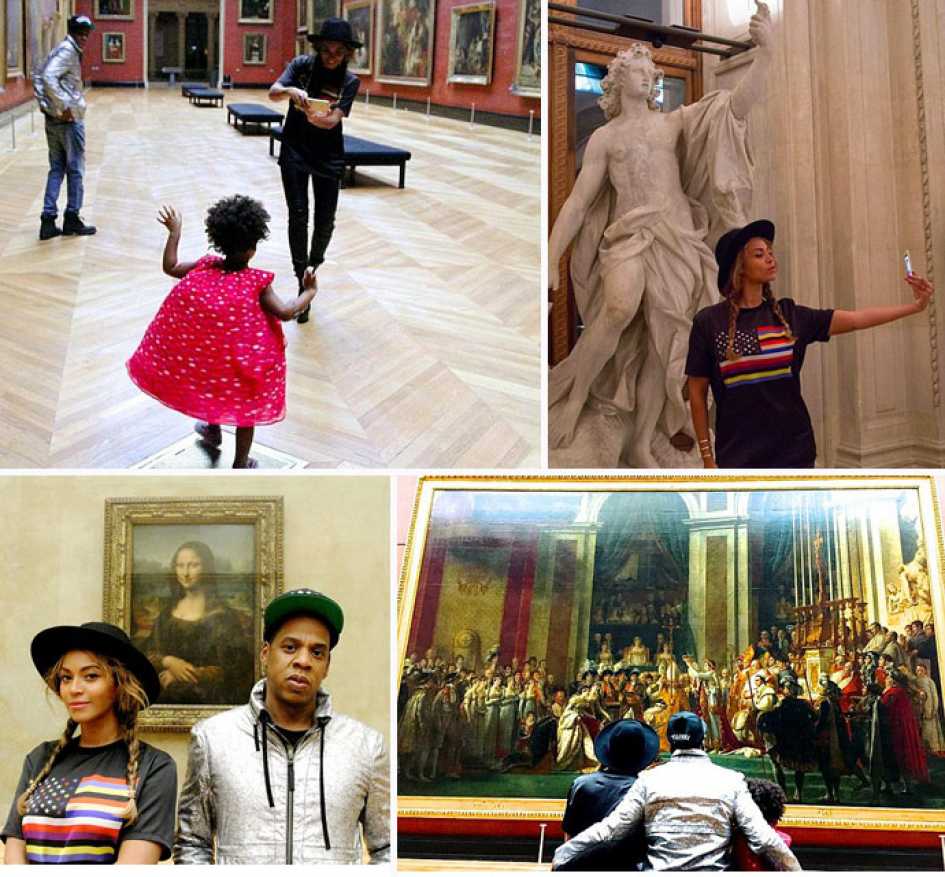 beyonce jay z video in louvre